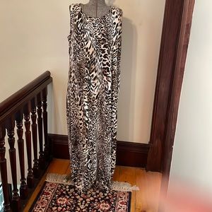 Chico’s maxi dress. Animal print